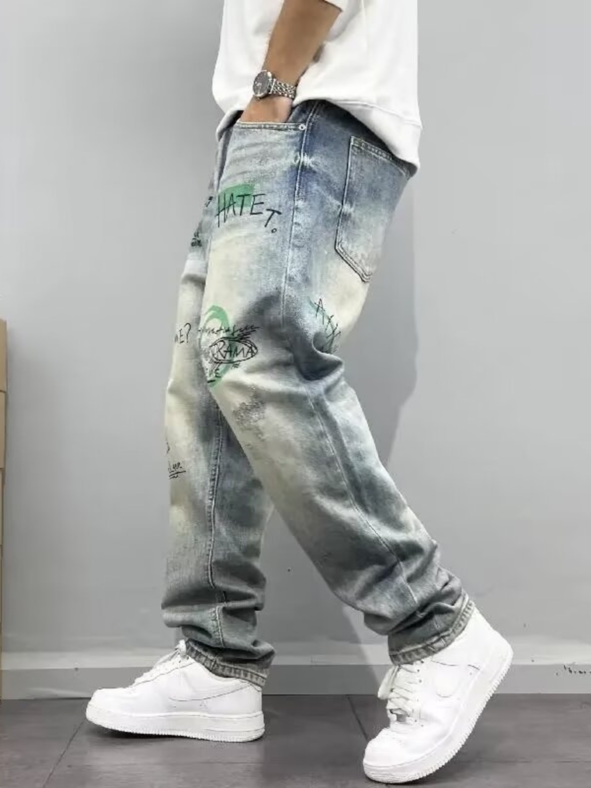 Streetwear Brand Jeans - Jeans rétro américains pour hommes, coupe