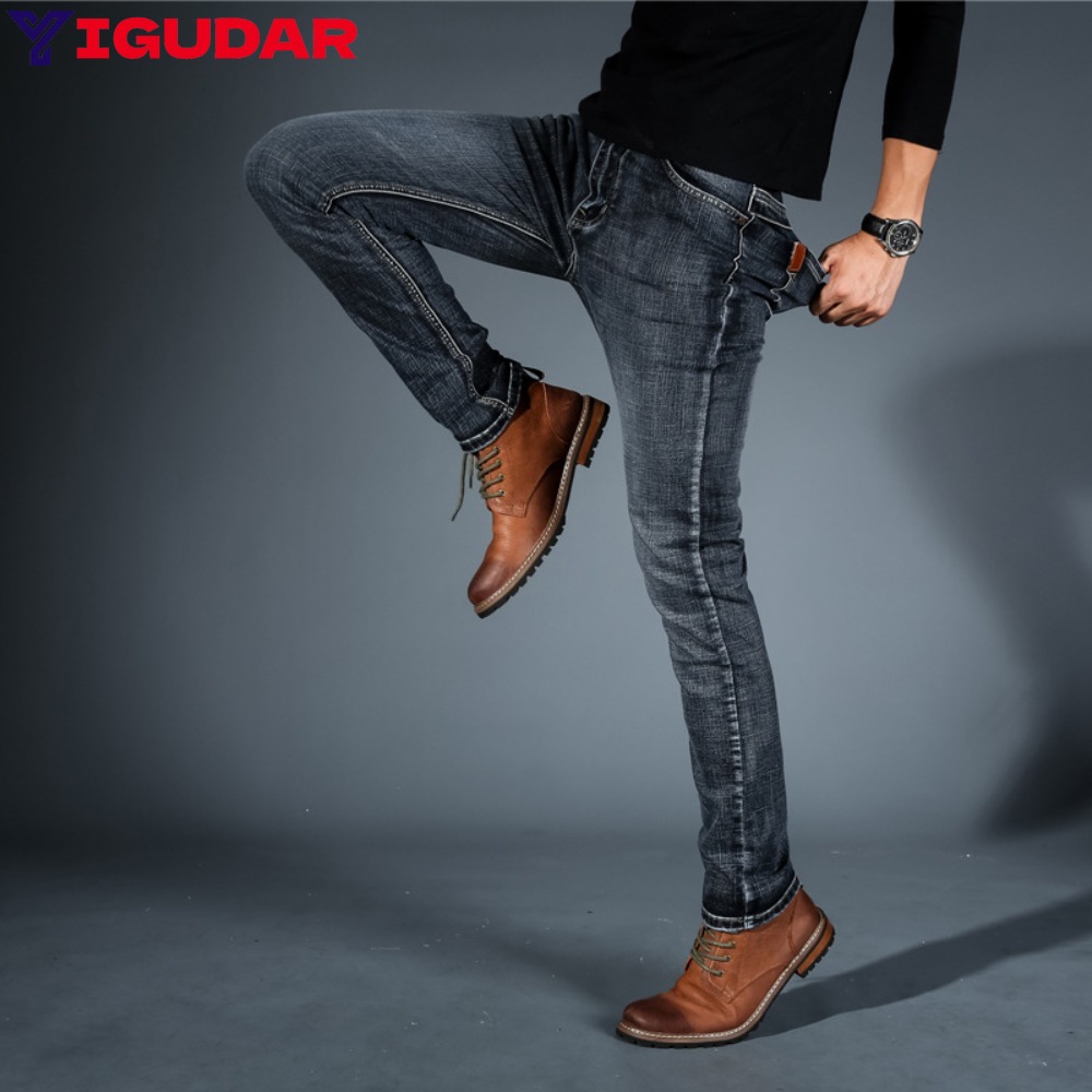 Streetwear Brand Jeans - Jean extensible minimaliste pour hommes, slim,