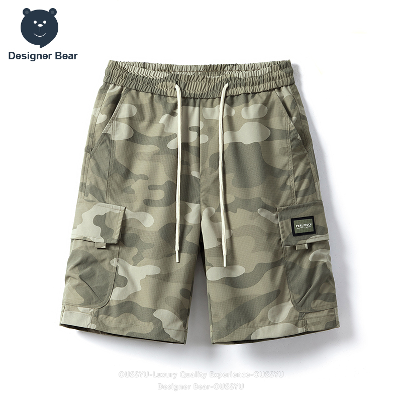 Streetwear Brand - Shorts Cargo Camouflage d'été pour Hommes,