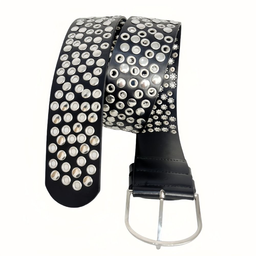 Ceinture large en PU style pun - Streetwear Brand Jeans avis et prix