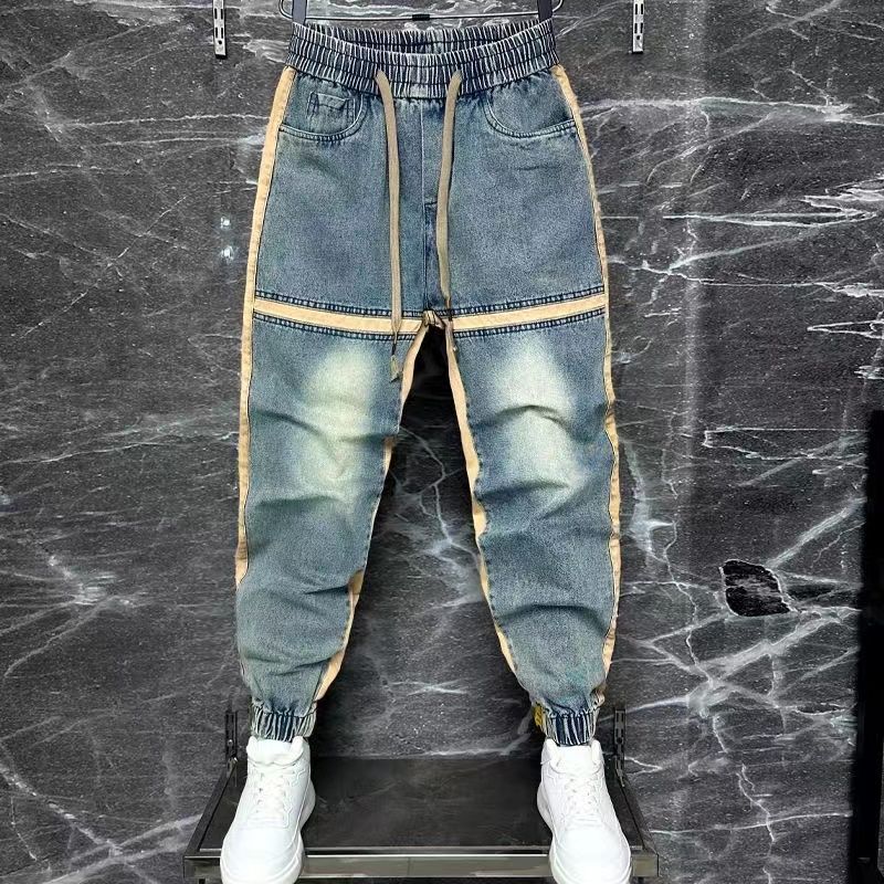 Pantalon en denim bleu délavé  - Streetwear Brand Jeans avis et prix