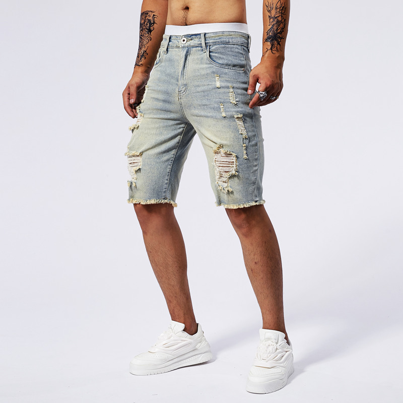Short en Denim déchiré pour ho - Streetwear Brand avis et prix