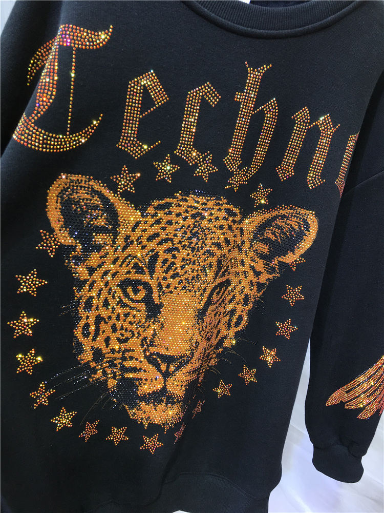 Léopard strass L-4XL grande ta - Streetwear Brand avis et prix