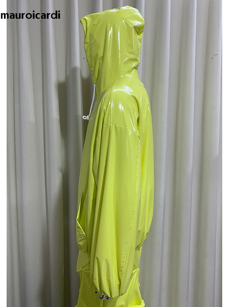 Veste en cuir brillant surdime - Streetwear Clothing Brands avis et prix