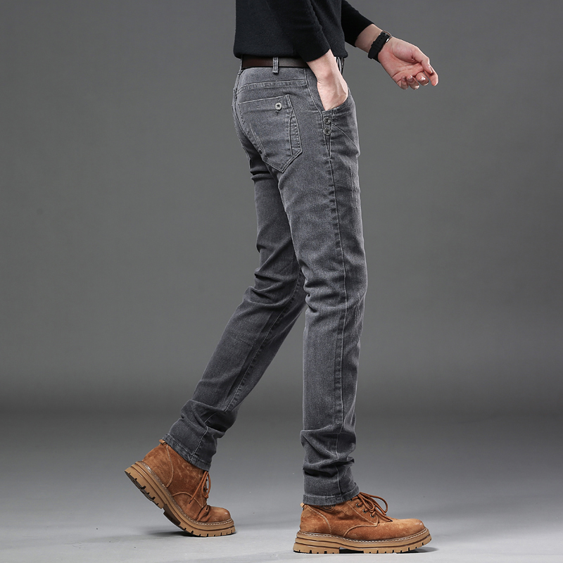 Jean Slim Coréen Gris Pur pour - Streetwear Brand Jeans avis et prix