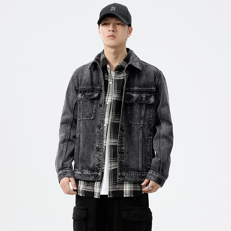 Veste en jean délavée coupe am - Streetwear Brand avis et prix